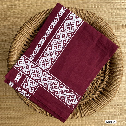 Printed Cotton Dhoti 324
