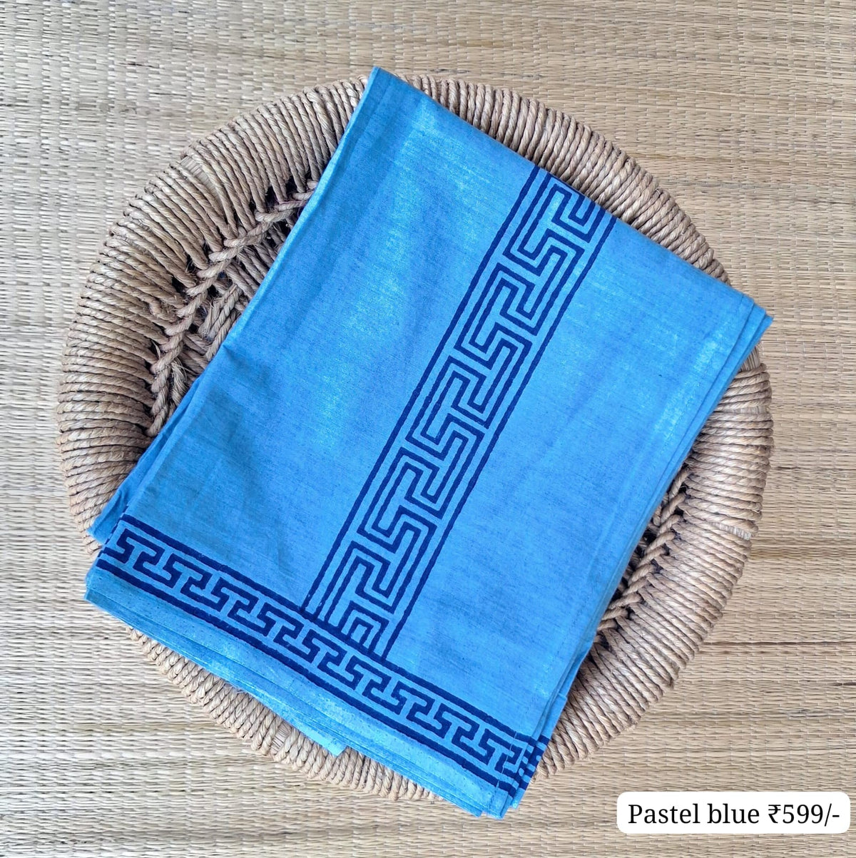 Hand Printed Cotton Dhoti 🌱