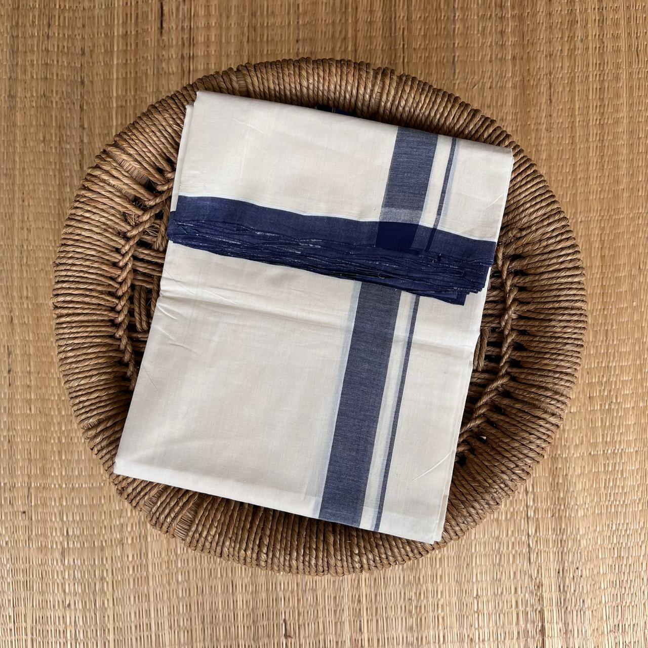PREMIUM OFF WHITE HANDLOOM DOUBLE DOTHI 999