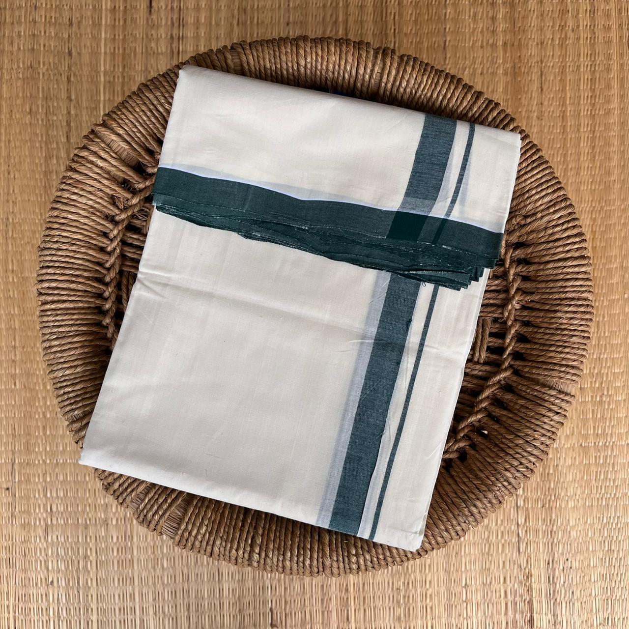 PREMIUM OFF WHITE HANDLOOM DOUBLE DOTHI 999