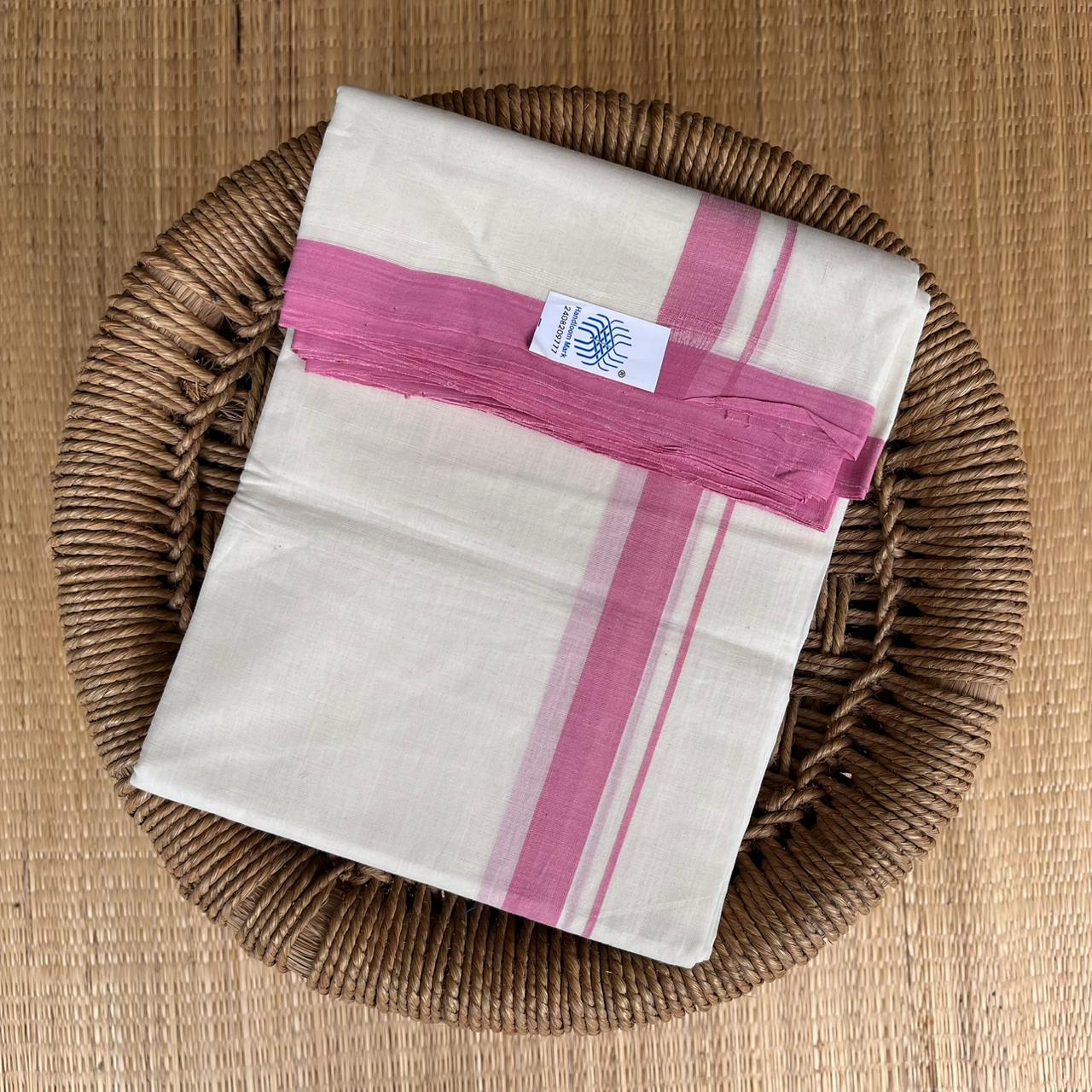 PREMIUM OFF WHITE HANDLOOM DOUBLE DOTHI 999
