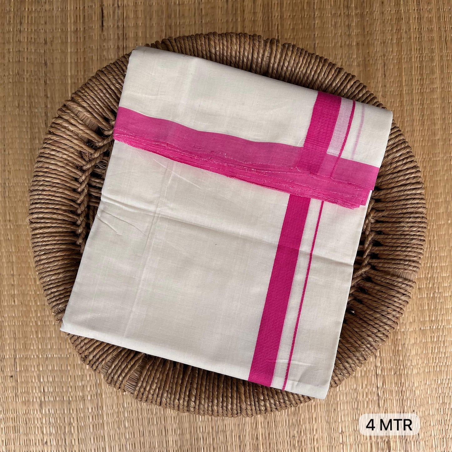 PREMIUM OFF WHITE HANDLOOM DOUBLE DOTHI 999