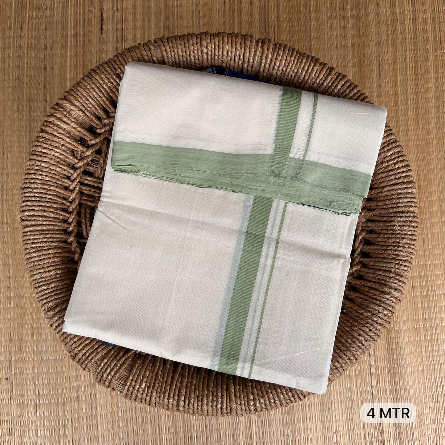 PREMIUM OFF WHITE HANDLOOM DOUBLE DOTHI 999